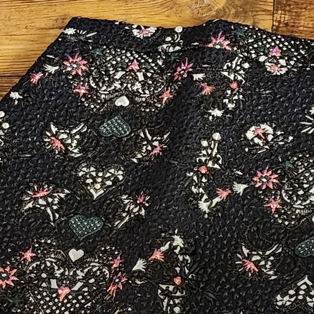 MSGM TEXTURED JAQUARD & FILAMENT (SHINY) THREAD MINI SKIRT XS - Picture 7 of 14
